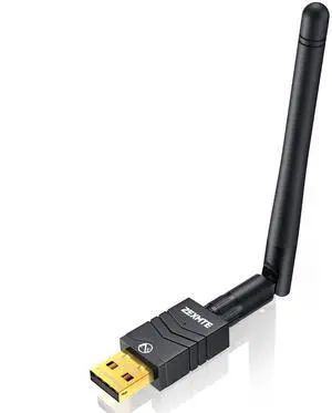 ZEXMTE 5.4 USB Bluetooth Adapter for PC, Long Range Connection with High Gain Antenna, Wireless Bluetooth Receiver 492FT / 150M, Plug &Play for Windows 11/10/8.1/7