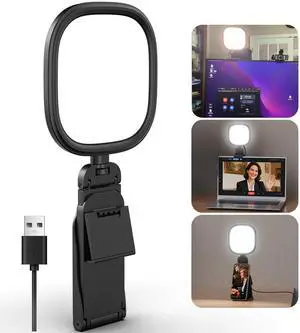 Upgraded Ring Light for Laptop, Monitor, Desk & Phone  Eye-Caring Webcam Light with 84 LEDs, 50 Lighting Modes, CRI 97.8+ and USB-Powered, 5" Computer Light for Zoom, Streaming, Video Calls