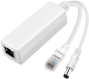 2-Pack Gigabit PoE Splitter 12V 2A Output with IEEE 802.3af/at Standard Compliant, Power Over Ethernet Splitter Adapte for Security Camera, AP, Voip, 5.5x2.1mm DC Plug