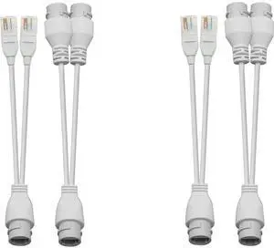 Ethernet PoE Splitter Combiner Adapter: BesCable Outdoor Waterproof Power Over Ethernet RJ45 Converter Kit for IP Camera, Run 2 Cameras on 1 Network Cable - 2 Sets Ethernet PoE Splitter Combiner Adapter: BesCable Outdoor Waterproof Power Over Ethernet RJ45 Converter Kit for IP Camera, Run 2 Cameras on 1 Network Cable - 2 Sets