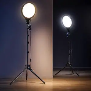 Ring Light Tripod for iPhone, 10" Selfie Ring Light with Tripod Stand and Phone Holder, Professional LED Circle Lighting for Video Recording, Conferencing, Makeup, Streaming, Tiktok, YouTube, Black