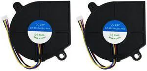 2PCS Blower Fan for Adventurer 5M/5M Pro/AD5X 5015 DC 24V Hotend Heatsink Fan Print Head Extruder Hotend Fan Replacement Brushless Cooling Fan for Flashforge 3D Printer Accessories