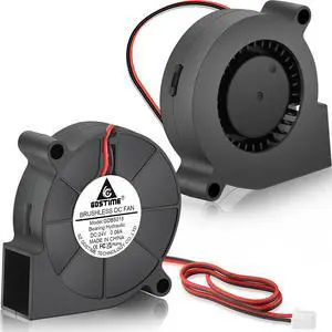 5015 Blower 24V, 50mm x 15mm Part Cooling Radial Fan 2Pin High Speed Brushless DC Turbine Turbo Hydraulic Bearing for Ender 3 3D Printer Humidifier, 2 Pack 5015 Blower 24V, 50mm x 15mm Part Cooling Radial Fan 2Pin High Speed Brushless DC Turbine Turbo Hydraulic Bearing for Ender 3 3D Printer Humidifier, 2 Pack