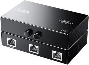 2-in 1-Out RJ45 Network Switch, 2x1 / 1x2 Manual LAN Selector for Internet & Network, No Need Plug/Unplug, PC Network Sharing Box for Desktop, Laptop 2-in 1-Out RJ45 Network Switch, 2x1 / 1x2 Manual LAN Selector for Internet & Network, No Need Plug/Unplug, PC Network Sharing Box for Desktop, Laptop