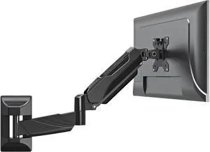 Monitor Wall Mount for 17-32 Inch Computer Screen, Wall Mounted Arm Support 4.4-17.6lbs Display, Gas Spring Monitor Arm, VESA Bracket for VESA 75x75mm and 100x100mm, Black