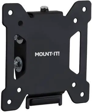 Tilting TV Wall Mount Bracket for Small TV and Computer Monitors, Low-Profile Design with Quick Release Function, Fits 24, 27, 30 and 32 Inch Screens Up to VESA 100, 44 Lbs Capacity, Black