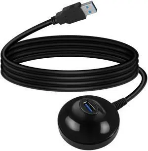4.9FT USB 3.0 Extension Cable with Pedestal,5Gbps USB 3.0 Type-A Male to Female Extension Stand for USB WiFi Adapter,USB Flash Drive,Card Reader,Keyboard,Mouse Etc