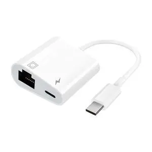 USB C to Ethernet Adapter with Charging, Type-C to RJ45 Ethernet Adapter, Portable USB-C Ethernet LAN Network Adapter Compatible for iPhone 15 Pro/Max/Plus MacBook Pro Air 2018, Samsung, iPad and More USB C to Ethernet Adapter with Charging, Type-C to RJ45 Ethernet Adapter, Portable USB-C Ethernet LAN Network Adapter Compatible for iPhone 15 Pro/Max/Plus MacBook Pro Air 2018, Samsung, iPad and More