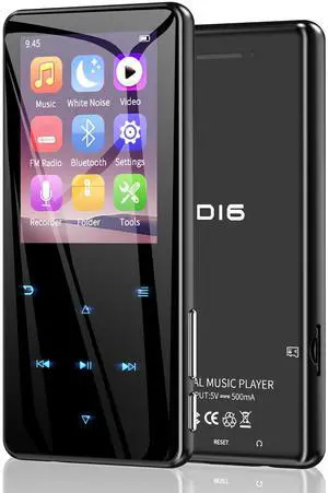 64GB MP3 Player with Bluetooth 5.3, White Noise Sound Machine for Kids, Portable Music Player with Speaker, FM Radio, Voice Recorder, Shuffle Repeat, Digital Audio Players for Sports Running