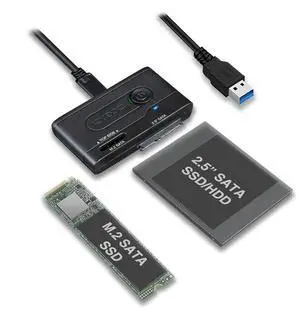 2.5 & M.2 SATA III HDD SSD to USB 3.2 Gen 1 (5Gbps) Hard Drive Docking Station Reader Adapter | EZ-Adapter MB031U-1SMB 2.5 & M.2 SATA III HDD SSD to USB 3.2 Gen 1 (5Gbps) Hard Drive Docking Station Reader Adapter | EZ-Adapter MB031U-1SMB