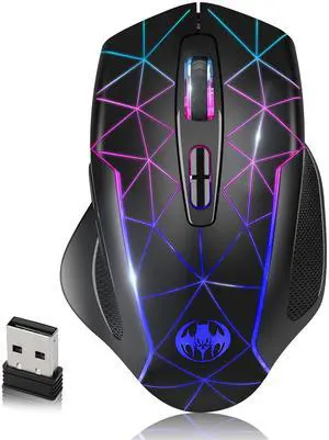 Wireless Gaming Mouse, Rechargeable Mice 3 Level DPI With Colorful Led Lights, Silent 7 Buttons Gaming Wireless Mouse With Side Buttons & Thumb Rest, Computer Gamer Mouse PC/Mac, Laptop/Desktop Wireless Gaming Mouse, Rechargeable Mice 3 Level DPI With Colorful Led Lights, Silent 7 Buttons Gaming Wireless Mouse With Side Buttons & Thumb Rest, Computer Gamer Mouse PC/Mac, Laptop/Desktop