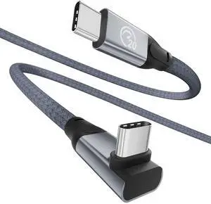 USB C 90 Degree Cable 15ft, 90° USBC to USBC 3.2 Gen 2x2 20Gbps Data Transfer Cable, 5K/4K 60Hz Monitor Cord, 240W PD Type C Rapid Charging Cord for iPhone 17 16 Pro Max, iPad, MacBook, Galaxy S25 USB C 90 Degree Cable 15ft, 90° USBC to USBC 3.2 Gen 2x2 20Gbps Data Transfer Cable, 5K/4K 60Hz Monitor Cord, 240W PD Type C Rapid Charging Cord for iPhone 17 16 Pro Max, iPad, MacBook, Galaxy S25
