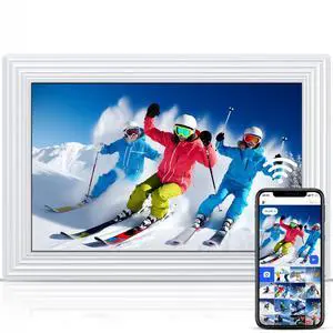 10.1 Inch WiFi Digital Picture Frame, 1920 * 1080 FHD IPS Touch Screen Cloud Smart Photo Frames, Auto Rotation, Wall Mountable, Share Photos Or Videos for Via APP (White, 10.1) 10.1 Inch WiFi Digital Picture Frame, 1920 * 1080 FHD IPS Touch Screen Cloud Smart Photo Frames, Auto Rotation, Wall Mountable, Share Photos Or Videos for Via APP (White, 10.1)