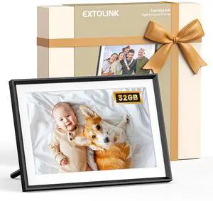 10.1" Smart WiFi Digital Picture Frame with 32GB Storage,Electronic Photo Frame with 1280 x 800 HD IPS Touch Screen Auto-Rotate for Wall/Tabletop, Gift for Woman,Mom, Dad, Wife