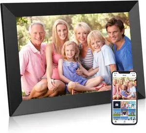 Picture Frame WiFi 10.1 inch HD IPS Touch Screen Electronic Picture Frame Slideshow Smart Loop Digital Photo Frame with APP & SD Card Slot to Load Photos & Videos from Your Phone