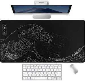 Large Gaming Mouse Pad for Desk (31.5x15.7 in) Laptop Mousepad with Non-Slip Rubber Base, XXL Desk Pad Mat with Stitched Edges,Waterprooof Keyboard Pad for Gamer,Office,Home Black Large Gaming Mouse Pad for Desk (31.5x15.7 in) Laptop Mousepad with Non-Slip Rubber Base, XXL Desk Pad Mat with Stitched Edges,Waterprooof Keyboard Pad for Gamer,Office,Home Black