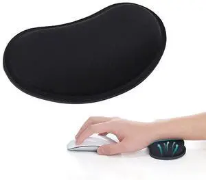 Wrist Rest for Mouse, Ergonomic Memory Foam Wrist Cushion Support Pad, Mouse Wrist Pad with Non-Slip Base for Typing Pain Relief, Office, Home, Gaming, Computer, Black