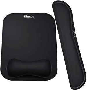 Elongate Smooth Lycra Fabric Ergonomic Mouse Pad Wrist Support, Gel Memory Foam Cushion Set Keyboard Wrist Rest Support, Pain Relieve for Computer, Laptop, Office, School, Home, Gaming, Black Elongate Smooth Lycra Fabric Ergonomic Mouse Pad Wrist Support, Gel Memory Foam Cushion Set Keyboard Wrist Rest Support, Pain Relieve for Computer, Laptop, Office, School, Home, Gaming, Black