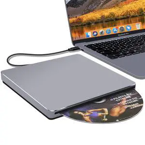 CD Drive External for Mac: USB C DVD Burner Player SuperDrive for Laptop Windows Apple Plug & Play High-Speed Data Backup with USB3.0 Adapter Aluminum(Grey) CD Drive External for Mac: USB C DVD Burner Player SuperDrive for Laptop Windows Apple Plug & Play High-Speed Data Backup with USB3.0 Adapter Aluminum(Grey)