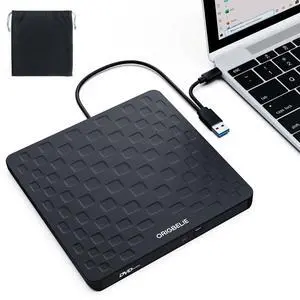 External CD DVD Drive for Laptop, USB 3.0 Type-C Ultra Slim 13mm DVD Player Portable CD DVD +/-RW Drive CD Burner Reader Writer Recorder for Desktop PC Windows 11/10/8/7 Linux Mac OS (Black) External CD DVD Drive for Laptop, USB 3.0 Type-C Ultra Slim 13mm DVD Player Portable CD DVD +/-RW Drive CD Burner Reader Writer Recorder for Desktop PC Windows 11/10/8/7 Linux Mac OS (Black)