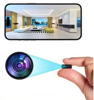 Mini Indoor WiFi Camera Home Security Room Body Cameras Nanny Cam Small Smart Home Outdoor Cams Pet Dog Baby Camera HD House Portable Camaras Motion Detection Night Vision Cam No Need WiFi Door Camara