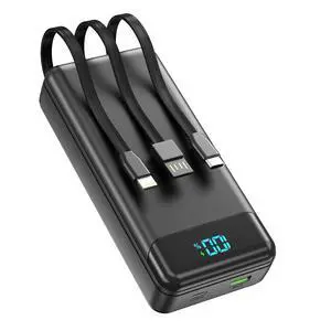 Portable Charger 40000mAh Power Bank - Powerbank with 3 Built in Cables, 22.5W Fast Charging Battery Pack Compatible with iPhone 16 15 14 13 Samsung Google, Travel Camping Essential