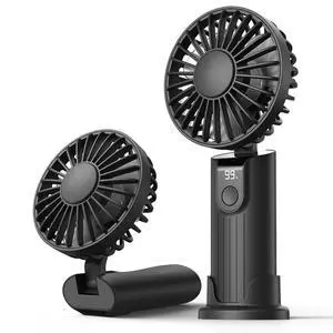 Portable Handheld Fan with 5000mAh Battery & Real-Time Battery Display - 180° Adjustable, USB Rechargeable, Foldable Design for Travel/Summer/Outdoor/Office/Concerts (7-19 Hours Runtime) - Ideal Gift Portable Handheld Fan with 5000mAh Battery & Real-Time Battery Display - 180° Adjustable, USB Rechargeable, Foldable Design for Travel/Summer/Outdoor/Office/Concerts (7-19 Hours Runtime) - Ideal Gift