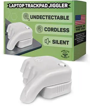 Laptop Trackpad Jiggler -AA Battery Lasts 6 Months -Undetectable -Cordless Mouse Jiggler -Does Not Work on DeII -Keeps Touchpad Active, Laptop Awake -Mechanical Mouse Mover -ON/Off Switch (Gray) Laptop Trackpad Jiggler -AA Battery Lasts 6 Months -Undetectable -Cordless Mouse Jiggler -Does Not Work on DeII -Keeps Touchpad Active, Laptop Awake -Mechanical Mouse Mover -ON/Off Switch (Gray)