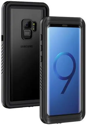 for Samsung Galaxy S9 Phone Case, IP68 Waterproof Dustproof Case with Built-in Screen Protector, Rugged Full Body Shockproof Protective Cover for Galaxy S9 (Black) for Samsung Galaxy S9 Phone Case, IP68 Waterproof Dustproof Case with Built-in Screen Protector, Rugged Full Body Shockproof Protective Cover for Galaxy S9 (Black)
