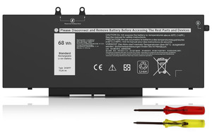 68Wh 4-Cell Laptop Battery Replacement For Dell Latitude E5410, E5510, Precision (3HWPP, 451-BCMN)