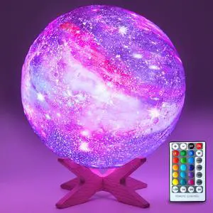5.9 inch Moon Lamp Remote & Touch Control 16 Colors LED Night Light Galaxy Lamp Rechargeable Moon Light as Christmas Gifts for Boys/Girls/Kids/Women 5.9 inch Moon Lamp Remote & Touch Control 16 Colors LED Night Light Galaxy Lamp Rechargeable Moon Light as Christmas Gifts for Boys/Girls/Kids/Women