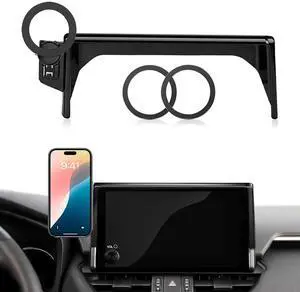 Car Phone Holder for Toyota RAV4 2019-2025 Accessories, 360° Rotation Cell Phone Mount Compatible with MagSafe, Only Fits 7/8-Inch Screen Car Phone Holder for Toyota RAV4 2019-2025 Accessories, 360° Rotation Cell Phone Mount Compatible with MagSafe, Only Fits 7/8-Inch Screen
