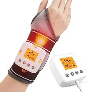 Rechargeable Wrist Heating Pad Wrap for Pain Relief, Heated Wrist Massager Heat Therapy for Carpal Tunnel Relief, Sprains, Swelling, Tendonitis Hand Pain, 3 Vibration Mode, 3 Heat Level, Auto Shut Off Rechargeable Wrist Heating Pad Wrap for Pain Relief, Heated Wrist Massager Heat Therapy for Carpal Tunnel Relief, Sprains, Swelling, Tendonitis Hand Pain, 3 Vibration Mode, 3 Heat Level, Auto Shut Off