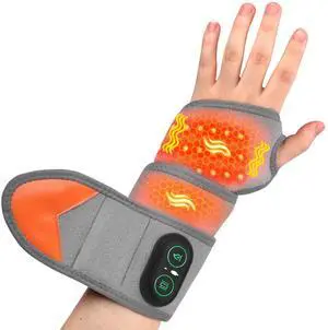 Cordless Wrist Heating Pad Wrap for Arthritis and Carpal Tunnel, Rechargeable Heated Wrap Pad Wrist Massager for Hand Pain Relief, Red Light Heated Therapy Brace for Wrist to Woman Man and Elder, Gray Cordless Wrist Heating Pad Wrap for Arthritis and Carpal Tunnel, Rechargeable Heated Wrap Pad Wrist Massager for Hand Pain Relief, Red Light Heated Therapy Brace for Wrist to Woman Man and Elder, Gray