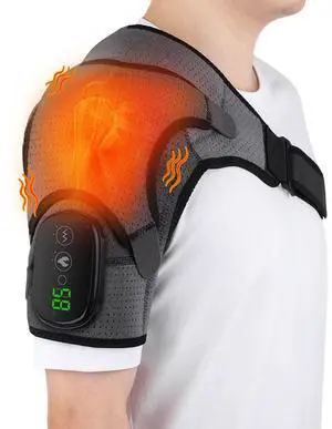 Heated Shoulder Wrap, Shoulder Heating Pads Massager for Men Women, Electric Cordless Vibration Massage Heated Shoulder Braces with 3 Heating Setting, Left Right Shoulder Massage Heated Shoulder Wrap, Shoulder Heating Pads Massager for Men Women, Electric Cordless Vibration Massage Heated Shoulder Braces with 3 Heating Setting, Left Right Shoulder Massage