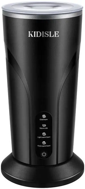 4-in-1 Electric Milk Frother and Steamer, Milk Steamer and Cold Foam Maker, Hot Chocolate Maker, Frother for Coffee, Latte, Macchiato, Cappuccino, BPA Free, Black 4-in-1 Electric Milk Frother and Steamer, Milk Steamer and Cold Foam Maker, Hot Chocolate Maker, Frother for Coffee, Latte, Macchiato, Cappuccino, BPA Free, Black