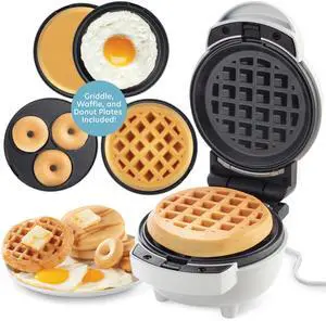 3 in 1 Mini Breakfast Maker- Make Mini Waffles Donuts Pancakes or Eggs all in 1 Multi Use Appliance- Easily Swap & Clean Interchangeable Griddle Plates- Small Electric Nonstick Holiday Baker Xmas Gift 3 in 1 Mini Breakfast Maker- Make Mini Waffles Donuts Pancakes or Eggs all in 1 Multi Use Appliance- Easily Swap & Clean Interchangeable Griddle Plates- Small Electric Nonstick Holiday Baker Xmas Gift