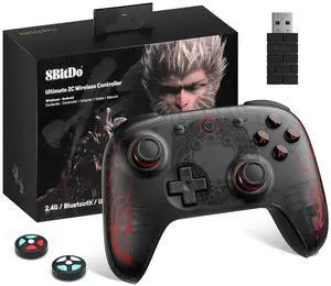 Ultimate 2C Wireless Controller, with Hall Effect Joysticks and Hall Triggers, 1000Hz Polling Rate, and Remappable L4/R4 Bumpers for Windows PC and Android - Black Myth: Wukong Ultimate 2C Wireless Controller, with Hall Effect Joysticks and Hall Triggers, 1000Hz Polling Rate, and Remappable L4/R4 Bumpers for Windows PC and Android - Black Myth: Wukong