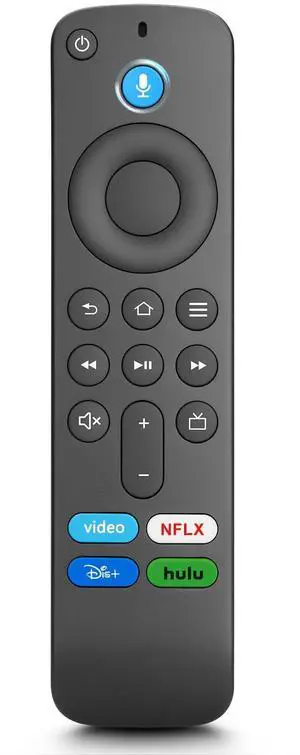 Voice Remote Replacement for Fire TV Stick, Cube & Amazon Fire TVs | One-Touch Access to Your Favorites Voice Remote with NFLX, Dis+, Hulu & Video Shortcut Keys for Fire TV Stick/Cube Voice Remote Replacement for Fire TV Stick, Cube & Amazon Fire TVs | One-Touch Access to Your Favorites Voice Remote with NFLX, Dis+, Hulu & Video Shortcut Keys for Fire TV Stick/Cube