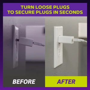 Loose Outlet Plug Fix | Outlet Tightener | 25-Pack Glow Dark Loose plug outlet insert keeps plugs from falling out, creates a fit, and helps secure outlets that are too loose Loose Outlet Plug Fix | Outlet Tightener | 25-Pack Glow Dark Loose plug outlet insert keeps plugs from falling out, creates a fit, and helps secure outlets that are too loose