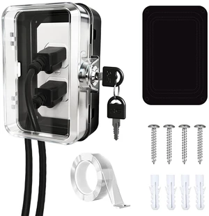 1 Pack Universal Baby Safety Electrical Outlet Cover Box Childproof Plug Cover - More Space for Large Plugs Easy to Install & Use Fit Socket Protector (Black) 1 Pack Universal Baby Safety Electrical Outlet Cover Box Childproof Plug Cover - More Space for Large Plugs Easy to Install & Use Fit Socket Protector (Black)