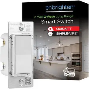Z-Wave Long Range On/Off Switch, 800 Series, Paddle | QuickFit & SimpleWire, Direct 3-Way (No Add-On Needed), White or Light Almond, Hub Required, Works with Alexa & Google Home Z-Wave Long Range On/Off Switch, 800 Series, Paddle | QuickFit & SimpleWire, Direct 3-Way (No Add-On Needed), White or Light Almond, Hub Required, Works with Alexa & Google Home