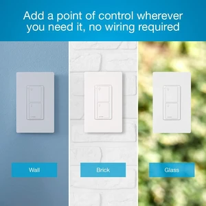 Pico Remote for Caseta Smart Switch, 2-Button Control, On/Off Control, For Table Top or Wallmount Use, PJ2-2B-GIV-L01, Ivory Pico Remote for Caseta Smart Switch, 2-Button Control, On/Off Control, For Table Top or Wallmount Use, PJ2-2B-GIV-L01, Ivory
