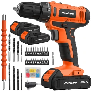 20V Cordless Drill/Driver, 2 Batteries Electric Screwdriver, 30Nm Power Drill Driver, 21+1 Torque, 2 Speed, 3/8"Keyless Chuck, power Drill with LED Light, Drill Driver Kit for Home (Orange) 20V Cordless Drill/Driver, 2 Batteries Electric Screwdriver, 30Nm Power Drill Driver, 21+1 Torque, 2 Speed, 3/8"Keyless Chuck, power Drill with LED Light, Drill Driver Kit for Home (Orange)