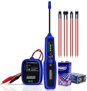 ATOBLIN Automotive Wire Tracer Electrical Open & Short Finder Circuit Tester Wire Breaker Finder Fault Probe Kit Cable Toner Wire Tracker Continuity Test for DC 6-42V ATOBLIN Automotive Wire Tracer Electrical Open & Short Finder Circuit Tester Wire Breaker Finder Fault Probe Kit Cable Toner Wire Tracker Continuity Test for DC 6-42V