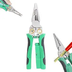 8 in 1 Wire Stripper with Voltage Tester, Wire Stripper Pliers Multi-Function Electrician Tool for Stripping Cutting Scraping Crimping Wires Car & Home Electrical Repair 8 in 1 Wire Stripper with Voltage Tester, Wire Stripper Pliers Multi-Function Electrician Tool for Stripping Cutting Scraping Crimping Wires Car & Home Electrical Repair