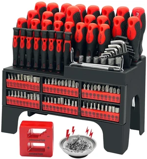 118PCS Magnetic Screwdriver Set, Screwdriver Set with Plastic Racking, Precision Screwdriver, Magnetizer Demagnetizer and Magnetic Bowl, Repair Tools Set for DIY and Home Improvement 118PCS Magnetic Screwdriver Set, Screwdriver Set with Plastic Racking, Precision Screwdriver, Magnetizer Demagnetizer and Magnetic Bowl, Repair Tools Set for DIY and Home Improvement