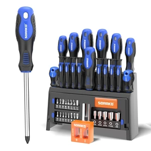 40-Piece Screwdriver Set, Multi-Purpose Magnetic Screwdriver Set with Case, Magnetic Screwdriver Set with Go-Thru Steel Blades | High Torque, Plastic Racking 40-Piece Screwdriver Set, Multi-Purpose Magnetic Screwdriver Set with Case, Magnetic Screwdriver Set with Go-Thru Steel Blades | High Torque, Plastic Racking