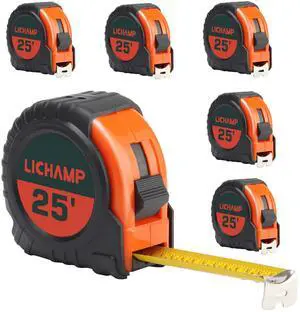 Tape Measure 25 ft, 6 Pack Bulk Easy Read Measuring Tape Retractable with Fractions 1/8, Measurement Tape 25-Foot by 1-Inch Tape Measure 25 ft, 6 Pack Bulk Easy Read Measuring Tape Retractable with Fractions 1/8, Measurement Tape 25-Foot by 1-Inch