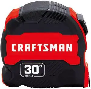 30-ft Tape Measure with Fraction Markings, Retractable (CMHT37445S) 30-ft Tape Measure with Fraction Markings, Retractable (CMHT37445S)